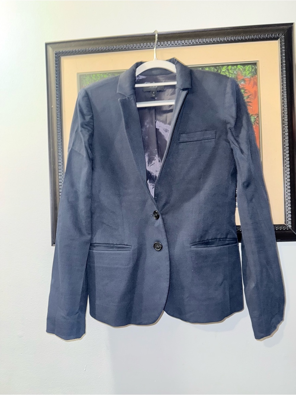 Classic Navy Two-Button Blazer - Picture 3 of 6